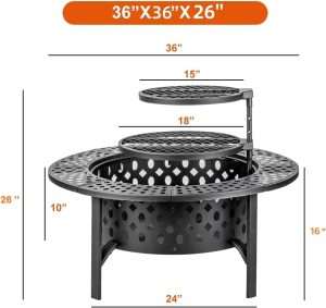 3 in 1 Fire Pit Table