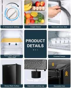 Mini Fridge with Freezer