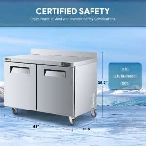 Stainless Steel Undercounter Freezer