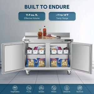 Worktop Freezer with Backsplash