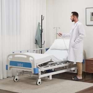 ICU Bed with IV Pole