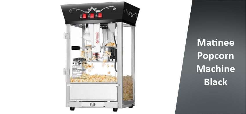 Matinee Popcorn Machine Black