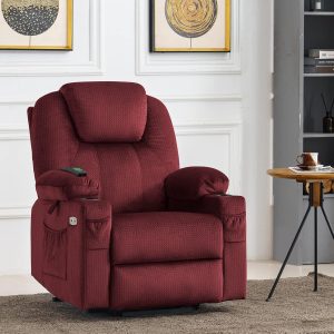 Recliner with heat and massage