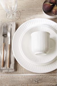 Nantucket basket design dishes