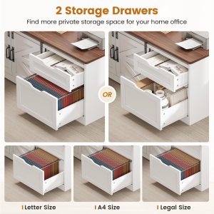 Standing desk with outlets