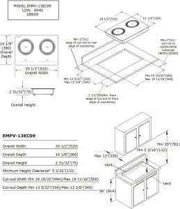 RV induction cooking stove