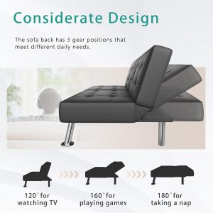 Black futon for living room