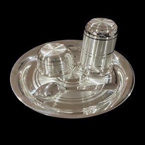 Festive silver thali