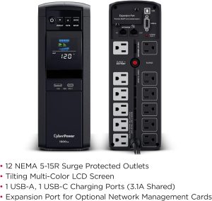 Battery backup surge protector