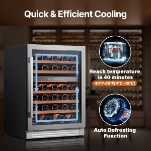 Glass door wine chiller