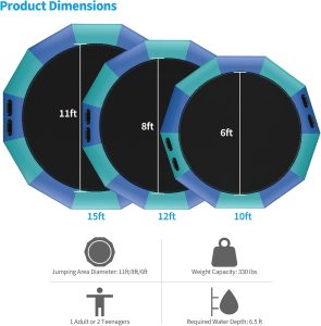 Goplus Inflatable Water Trampoline