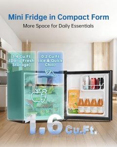 Compact fridge for bedroom