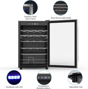 Compact wine refrigerator