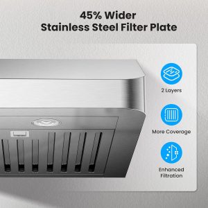 LED light range hood