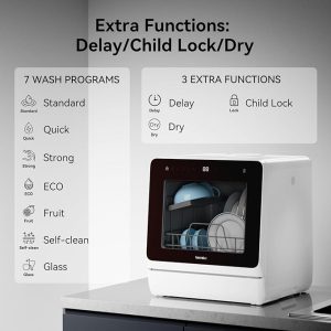 7 program compact dishwasher