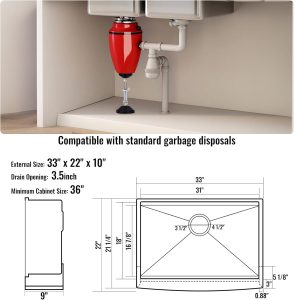 Dishwasher compatible sink