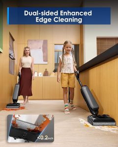 Dual edge cleaning vacuum
