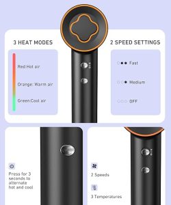 Frizz reducing hair dryer