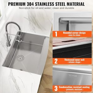 Kitchen sink with ledge