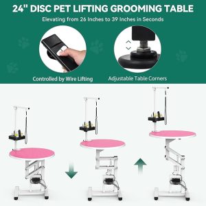 Overhead arm grooming table