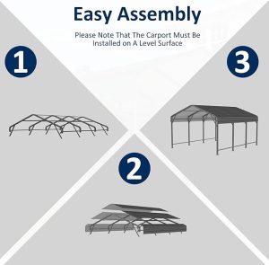10x15 carport garage shelter