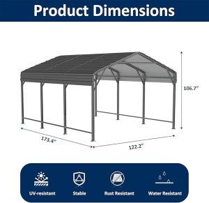 galvanized outdoor car shelter