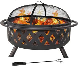 patio fire pit black