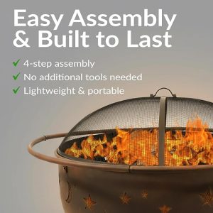 round spark screen fire pit