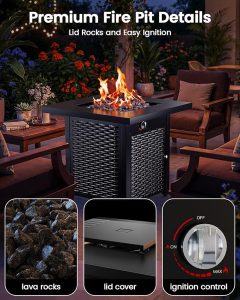 Gas Fire Pit Table