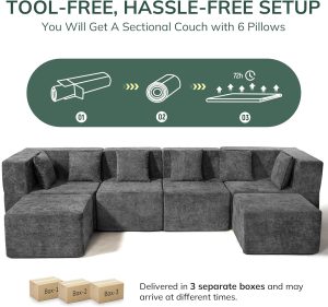 chenille sectional sofa