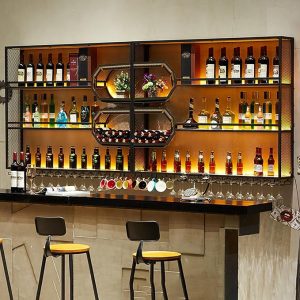 large wine display rack