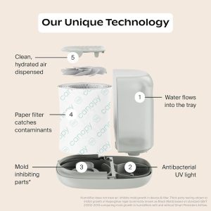 white bedside humidifier