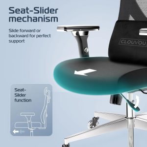black ergonomic office seating
